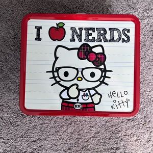 Hello Kitty “I Love Nerds” metal lunch tin